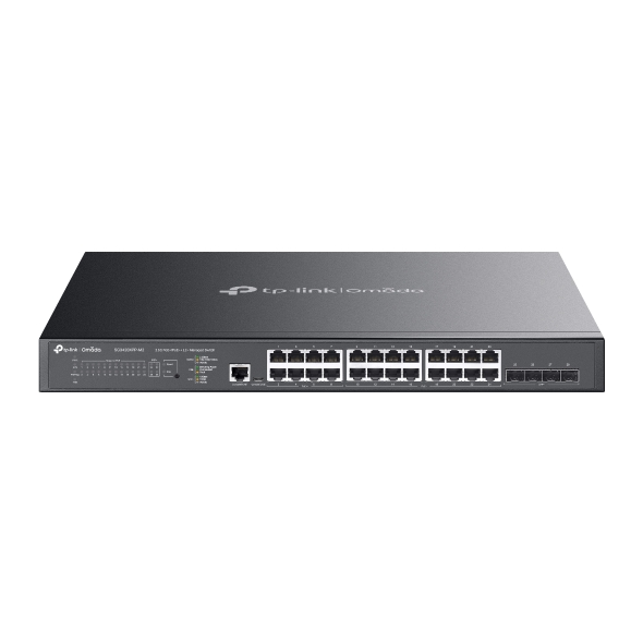 TP-Link TL-SG3428XPP-M2 Omada 24-Port 2.5GBASE-T PoE++ Managed Switch with 4x 10G SFP+ Uplinks & 500W PoE Budget, L2+ Networking