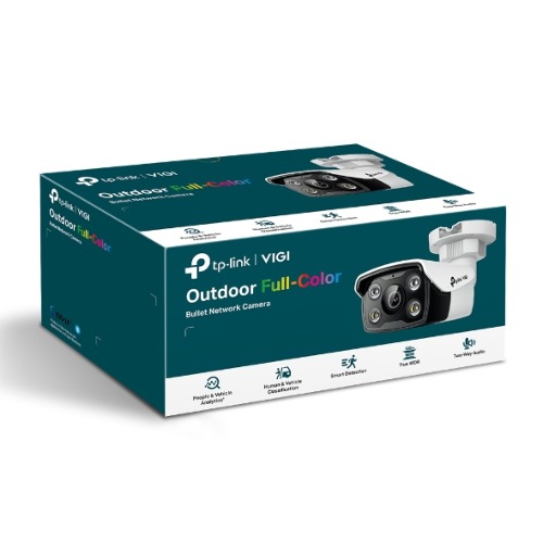 TP-Link VIGI 5MP C350(4mm) Full-Colour Outdoor Bullet Network Camera with Two-Way Audio, AI Smart Detection & IP67 Weatherproof