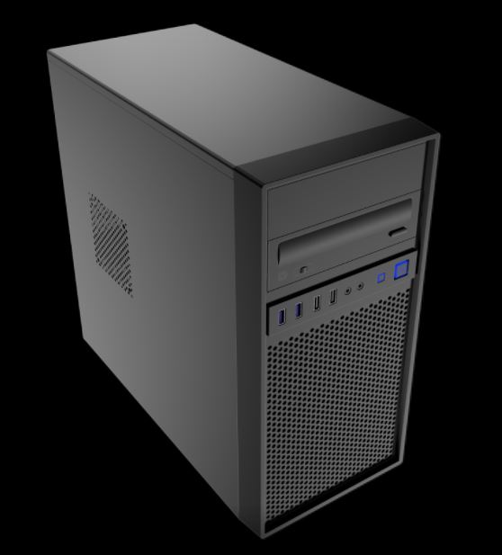 Aywun 307 Micro-ATX Business & Office PC Case with Embedded 500W PSU, 2x USB 3.0, 2x USB 2.0, HD Audio, 4 PCI Slots, 2-Year Warranty