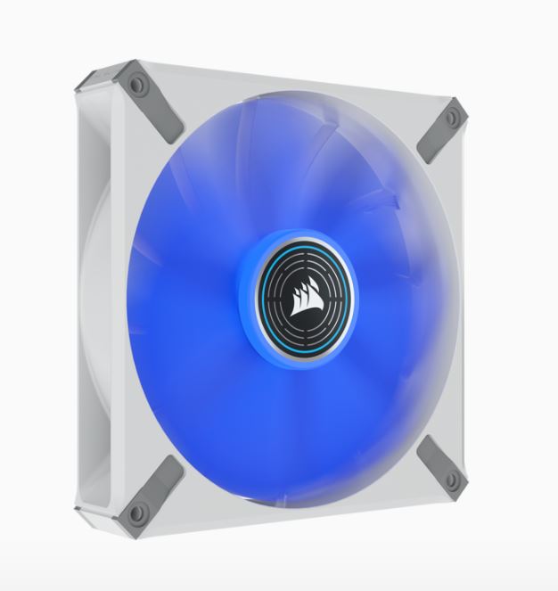 Corsair ML140 LED ELITE White Frame 140mm Magnetic Levitation Blue LED PWM Fan with AirGuide Technology, High Static Pressure and Low Noise