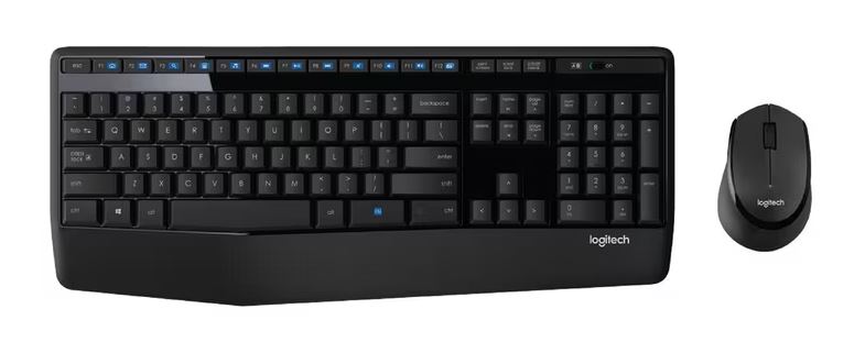 Logitech MK345 Wireless Keyboard & Mouse Combo Full-Size with 12 Media Keys, 2.4 GHz Wireless, Long Battery Life, Comfortable Palm Rest