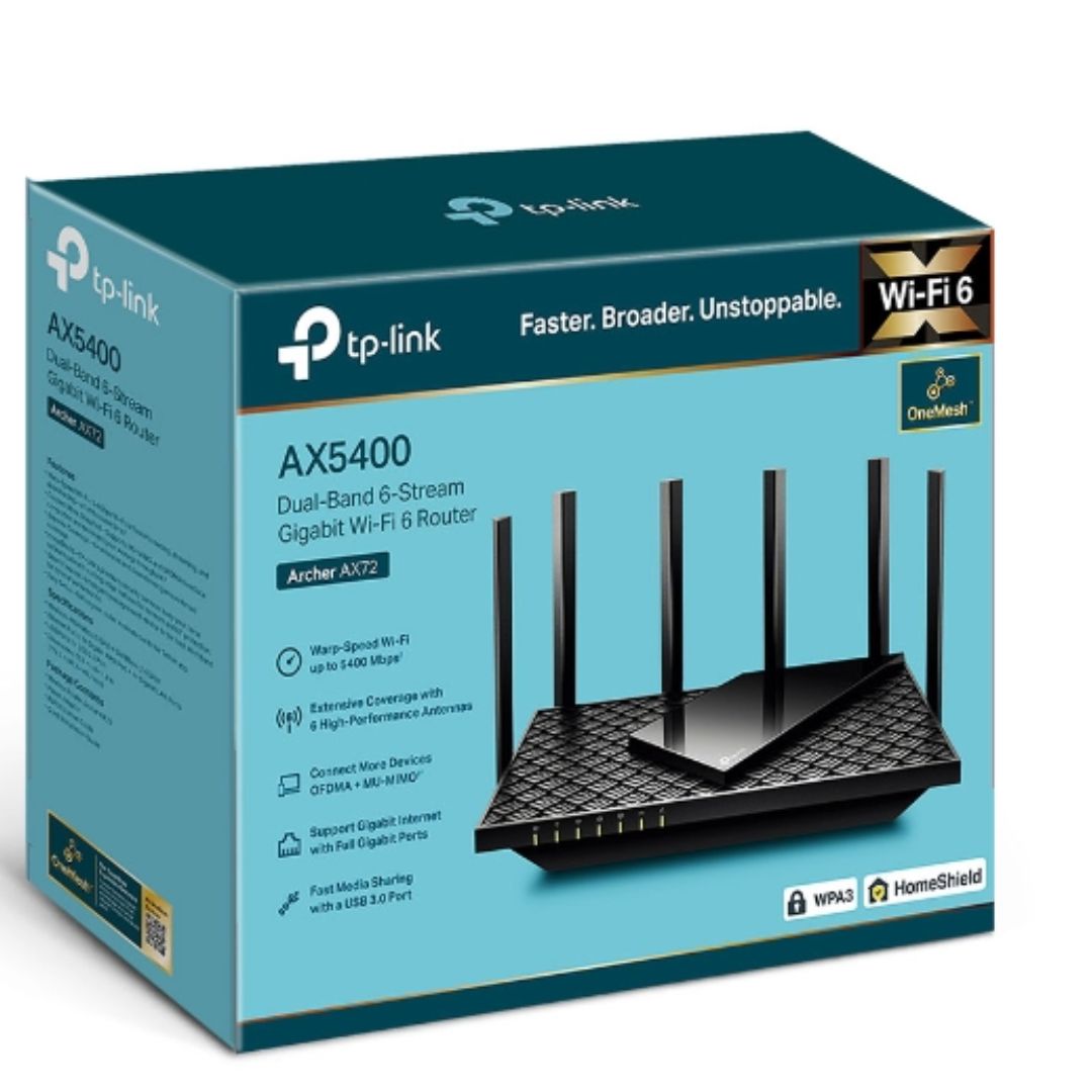 TP-Link Archer AX55 Pro AX3000 Dual-Band Wi-Fi 6 Router with 2.5 Gbps Multi-Gig Port and Four High-Gain Antennas