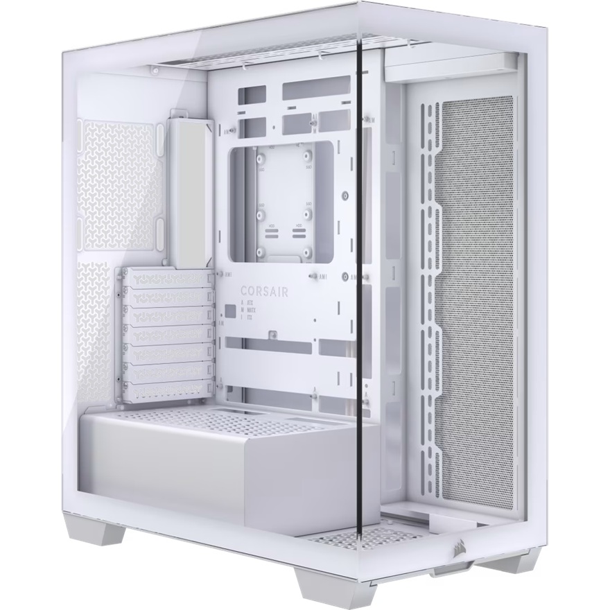 Corsair 3500X White Mid-Tower PC Case - ATX/E-ATX Support, 425mm GPU, 170mm CPU Cooler, Tempered Glass, USB 3.2 Gen2 Type-C, 360mm Radiator Support