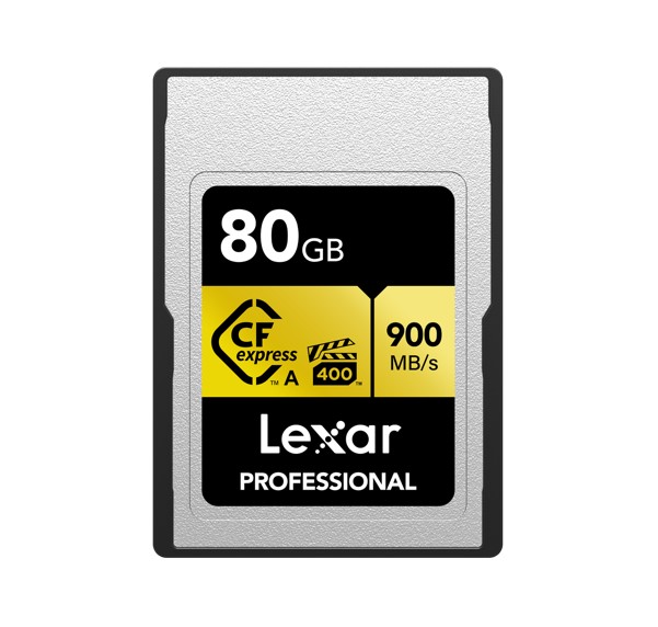 Lexar Professional CFexpress Type A Card GOLD Series 80GB – 900MB/s Read, 800MB/s Write, VPG400 8K Video Performance