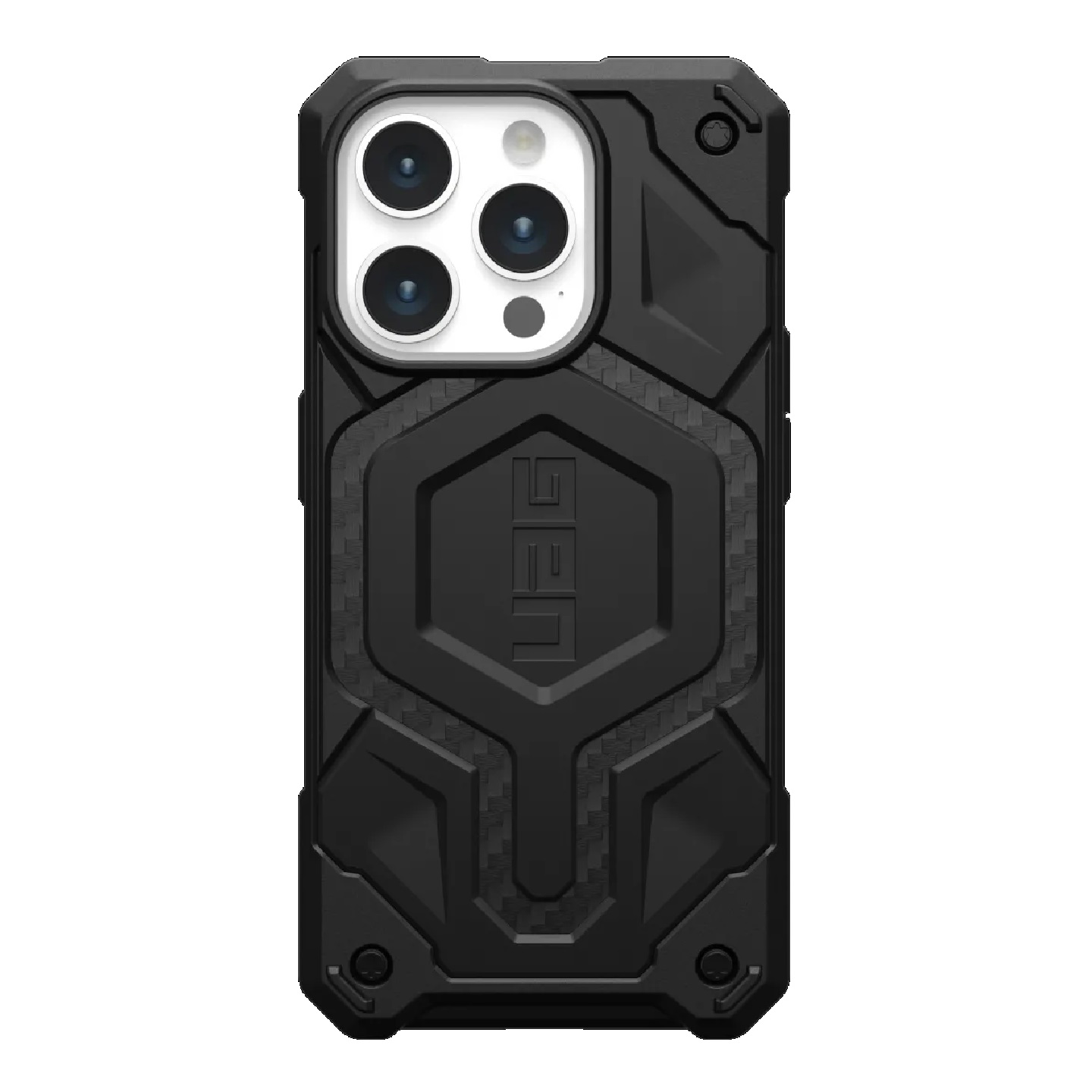 UAG Monarch Pro MagSafe Rugged Case for Apple iPhone 15 Pro (6.1\") - Carbon Fiber, 25 ft Drop Protection, 10 Year Warranty