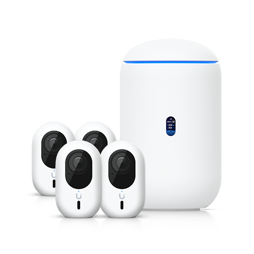 Ubiquiti Advanced Home Surveillance Bundle - 4x UVC-G6-INS 4K Instant Cameras with 1x UDR7 WiFi 7 Unified Dream Router
