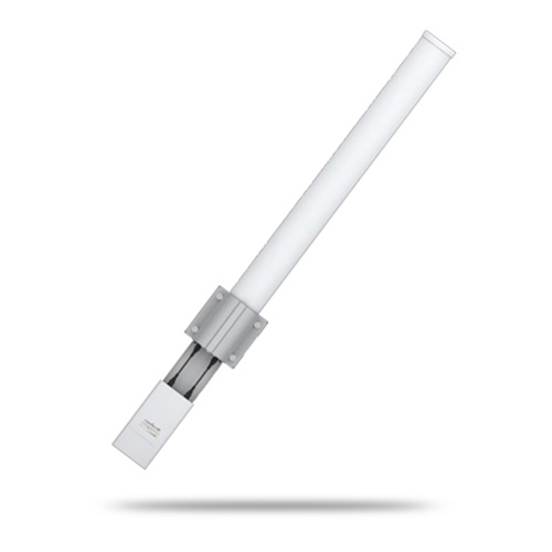 Ubiquiti airMAX AMO-2G10 2.4 GHz Omni Antenna — 10 dBi 2x2 Dual-Polarity MIMO, 360° Coverage, Pole Mount & RocketM Bracket Included