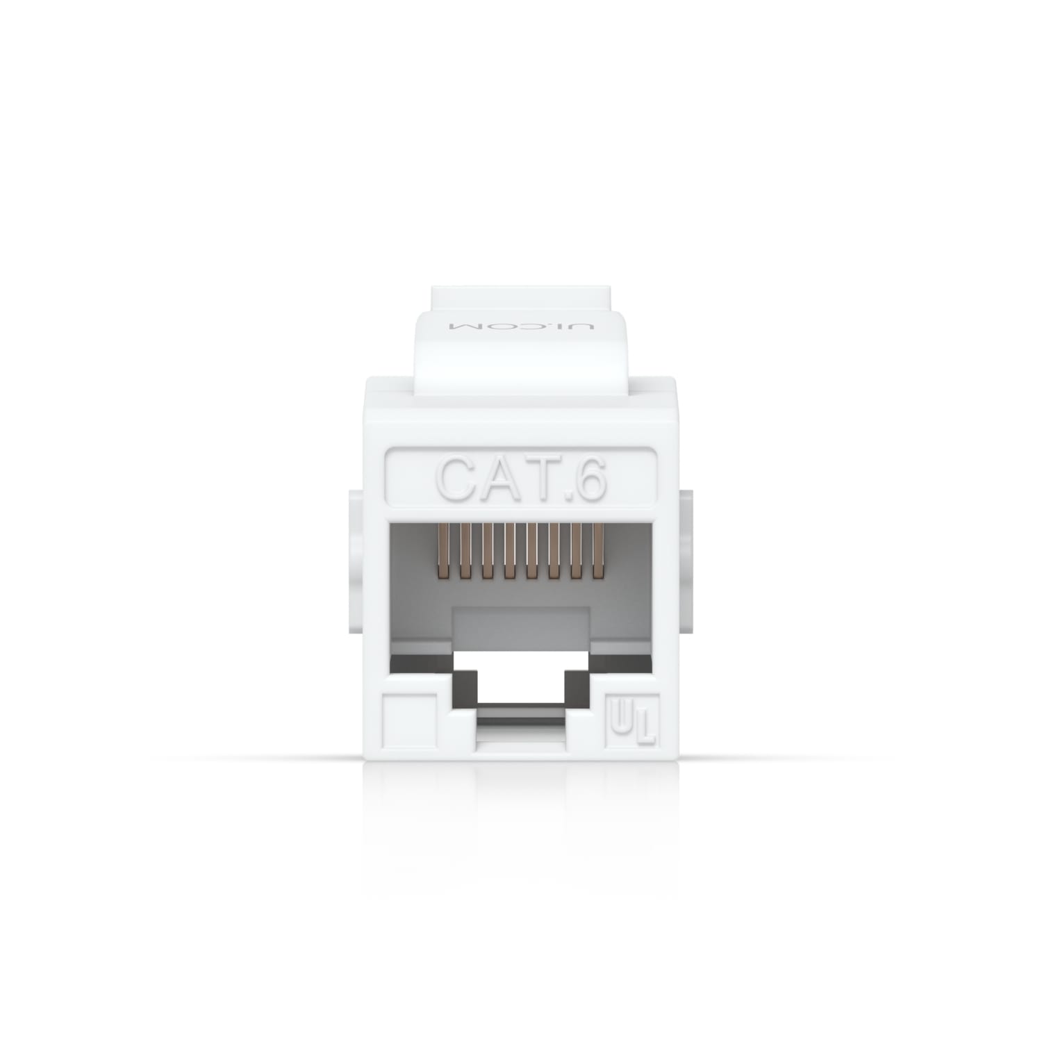 Ubiquiti Cat6 Keystone Coupler 12-Pack - Pass-Through RJ45 Ethernet Connector, Easy Snap-In Installation, White