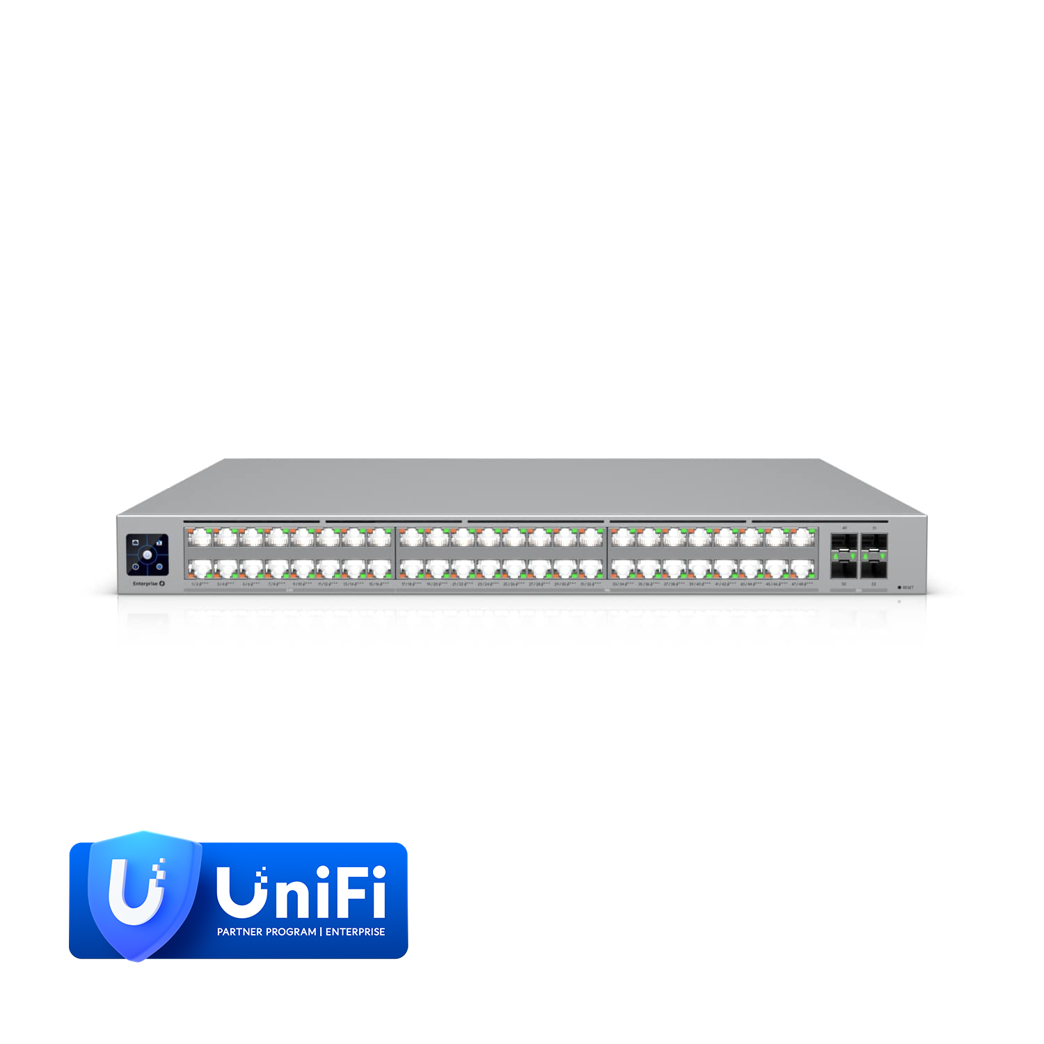 Ubiquiti ECS-48-PoE Enterprise Campus 48-Port Layer 3 PoE+++ Switch with 10G & 25G Uplinks, Hot-Swappable Redundancy, 920Gbps Switching Capacity