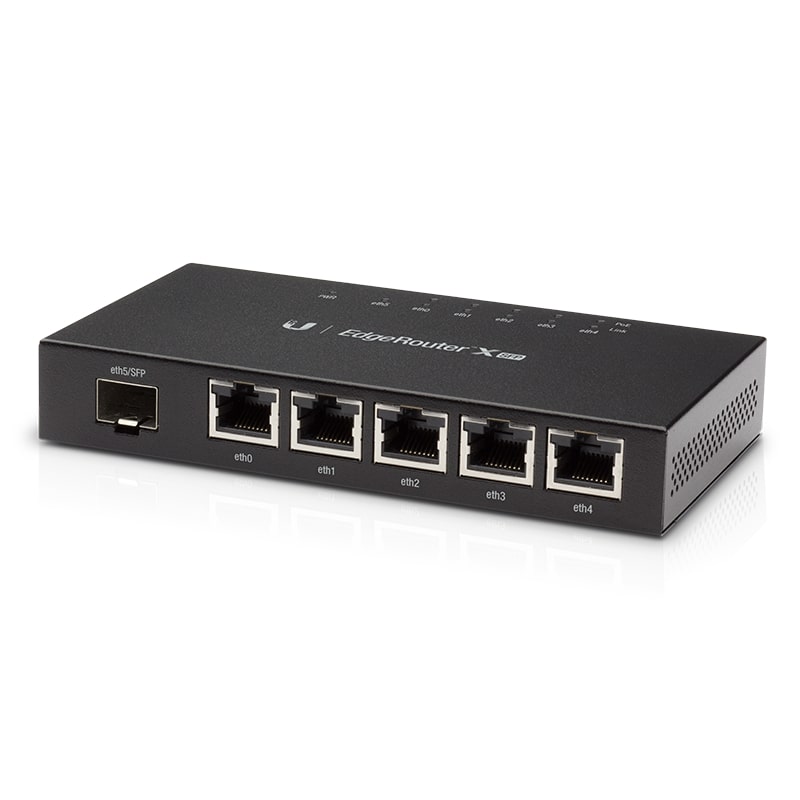 Ubiquiti EdgeRouter X SFP - Advanced 5-Port Gigabit Ethernet Router with Passive PoE & SFP Fiber Port, 50W PoE Budget