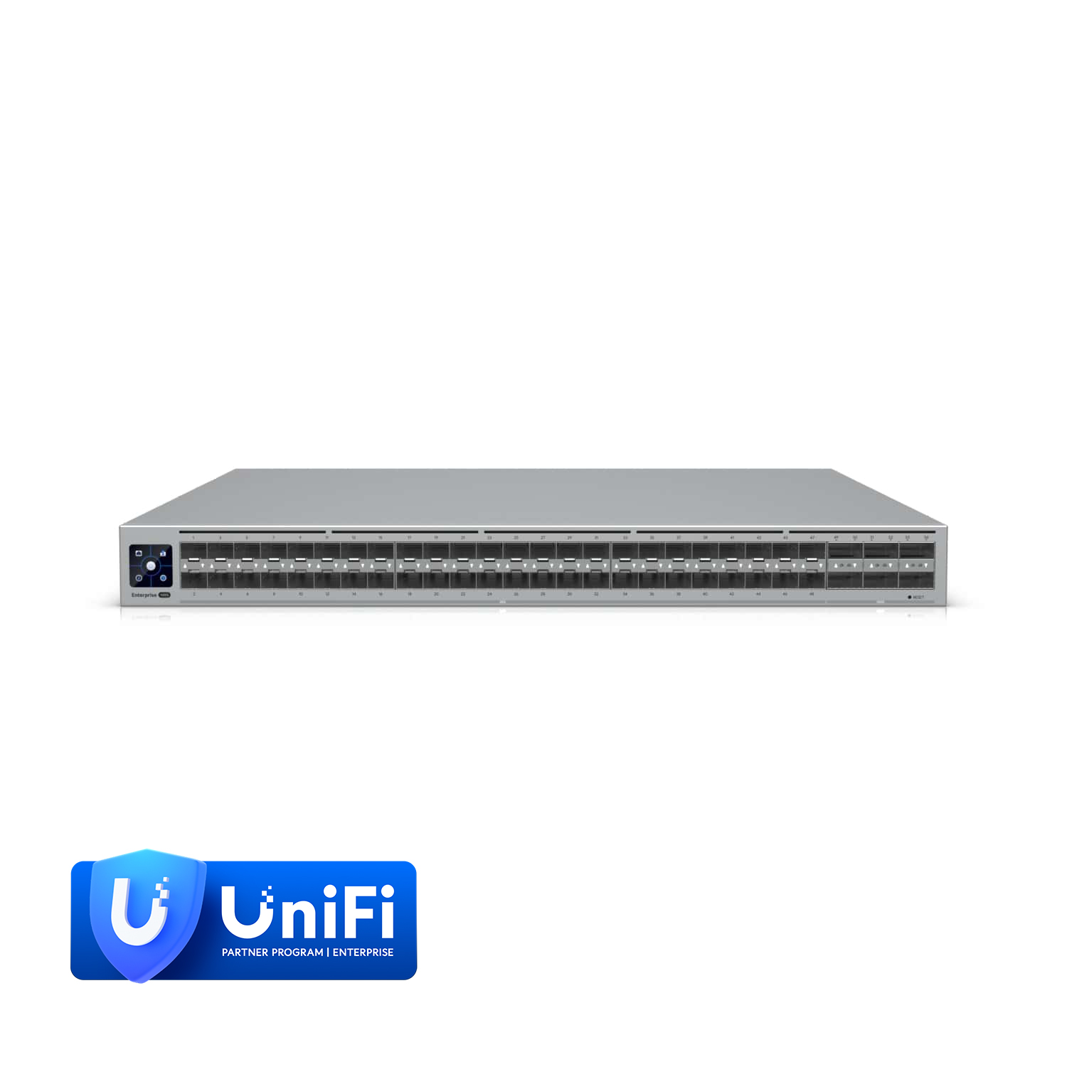 Ubiquiti Enterprise Campus Aggregation 1.8Tbps 100G/25G Layer 3 Etherlighting Switch with MC-LAG, Hot-Swap PSUs and Fans, Rack-Mount
