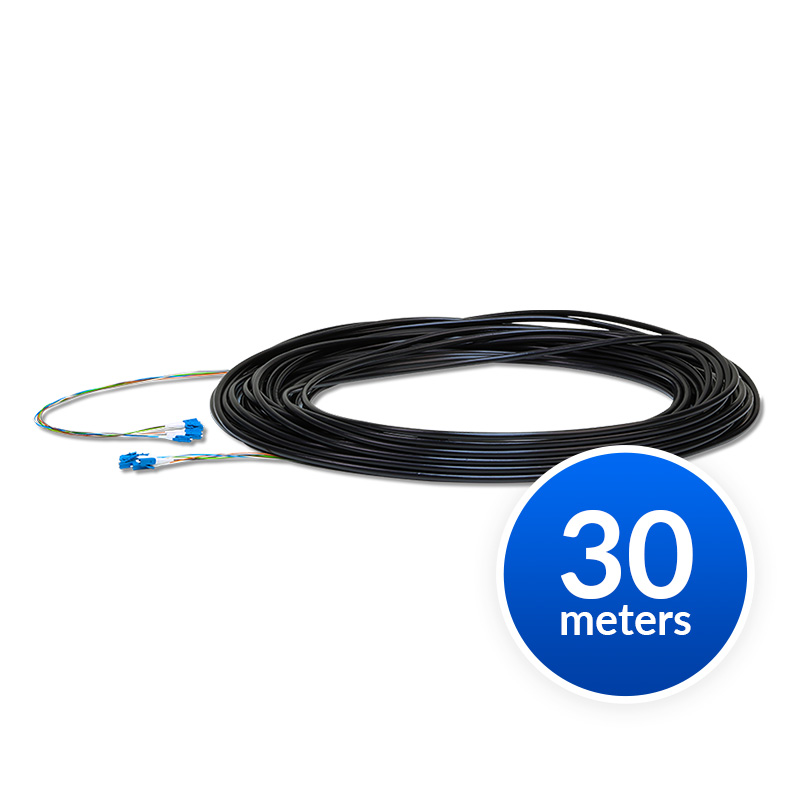 Ubiquiti FC-SM-100 Single-Mode Outdoor LC UPC Fiber Cable 30m Weatherproof TPU Jacket Kevlar Strength Member