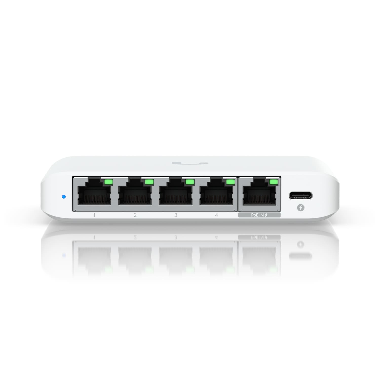 Ubiquiti Flex Mini 2.5G 5-Port Managed Desktop Switch with Four 2.5 GbE Ports and 2.5 GbE PoE Input, USB-C Power Option