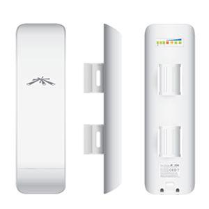 Ubiquiti NanoStation M5 (NSM5) 5 GHz airMAX Outdoor CPE — 16 dBi, 2x10/100 PoE Passthrough, 24V Passive PoE, 15+ km Range