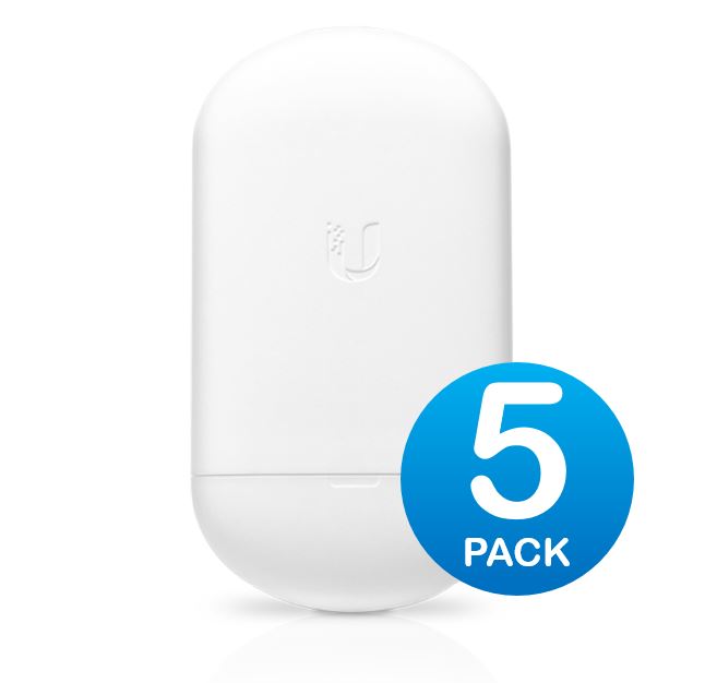 Ubiquiti NanoStationAC 5 GHz airMAX AC Radio 5 Pack – 450+ Mbps Throughput, Outdoor WiFi CPE with 13 dBi Antenna & Gigabit Ethernet