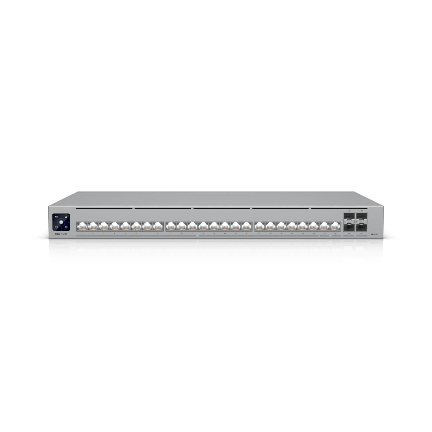 Ubiquiti Pro HD 24 Layer 3 UniFi Switch with 22x 2.5 GbE RJ45, 2x 10 GbE RJ45 & 4x 10G SFP+ Ports, Etherlighting™, Rackmount 1U