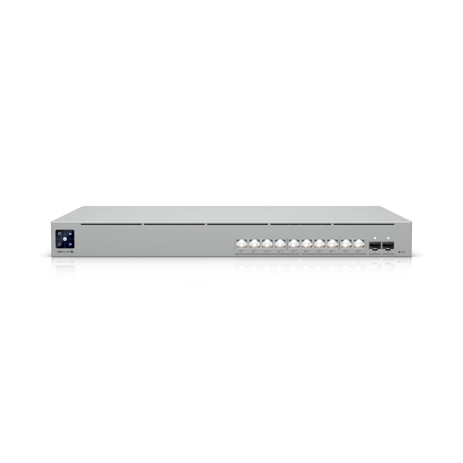 Ubiquiti Pro XG 10 PoE 12-Port 10G Layer 3 Managed Switch with 10 PoE+++ 10 GbE RJ45 and 2 10G SFP+ Ports, 400W PoE Budget, 1U Rackmount