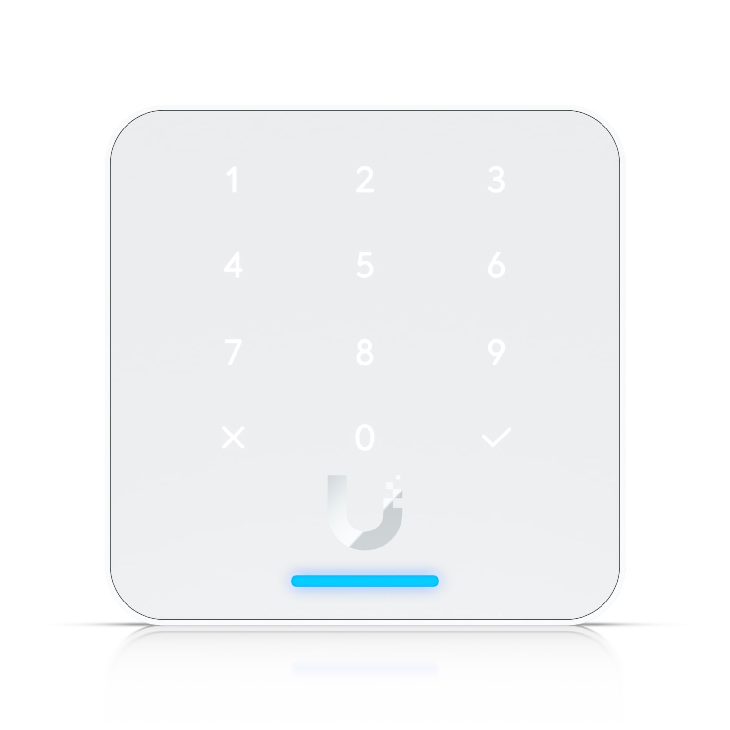 Ubiquiti Reader Flex White - 3rd Gen NFC Card Reader with Keypad, Apple Touch Pass, IP55 Weather Resistant, PoE Powered