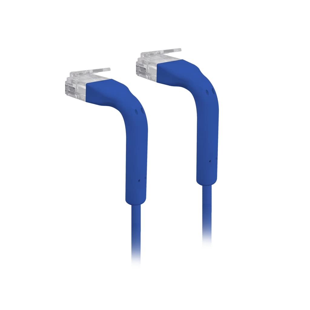 Ubiquiti UniFi 0.3m Blue Ultra-Thin Gigabit Ethernet Patch Cable with Bendable RJ45 Boot, 3mm TPE Jacket
