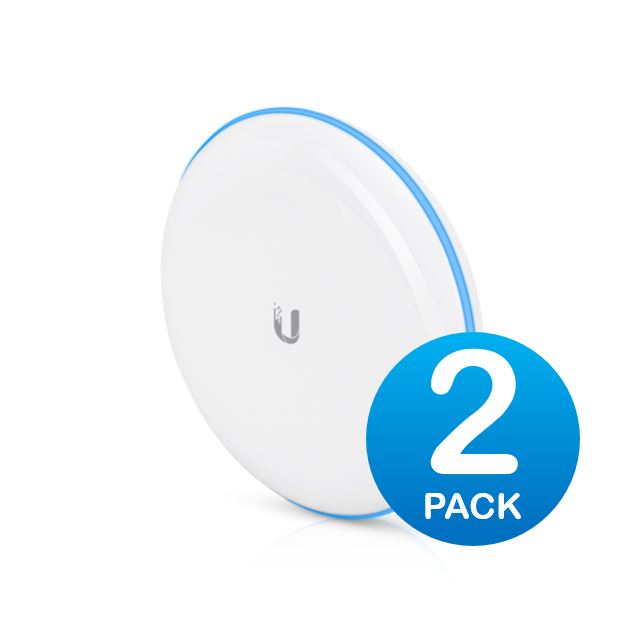 Ubiquiti UniFi Building-to-Building Bridge - 60GHz 1.7Gbps PtP Wireless Link with 5GHz Backup, IPX6 Weatherproof, 2-Pack