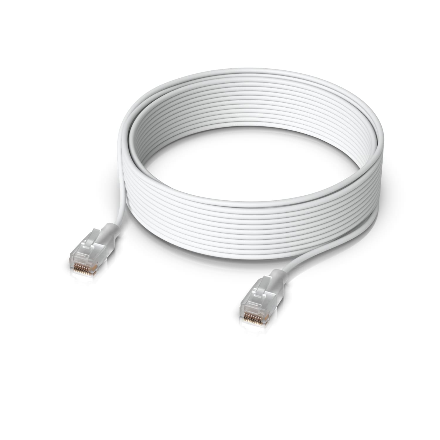 Ubiquiti UniFi Etherlighting Nano-Thin Patch Cable 15m White - 10 GbE Support, Translucent RJ45 for Enhanced Etherlighting Effects