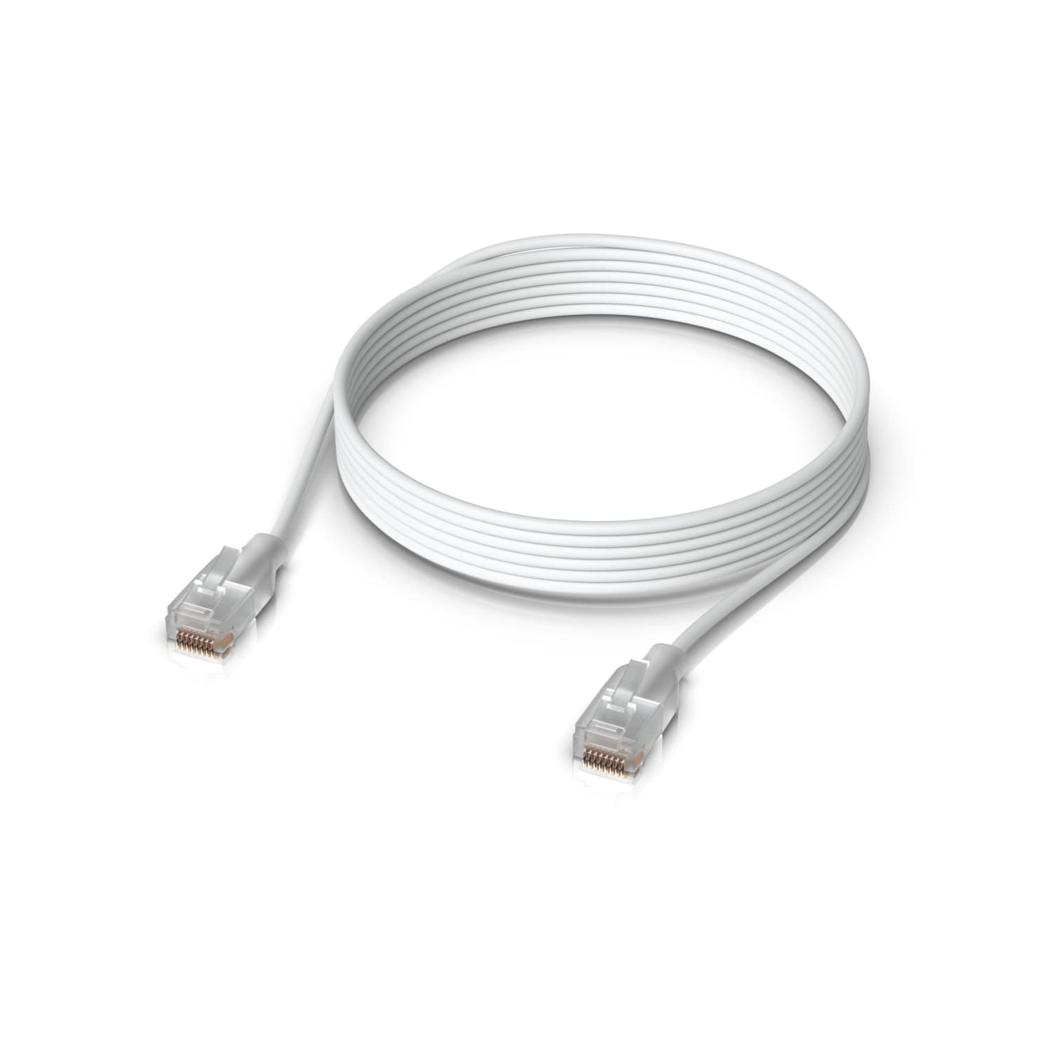 Ubiquiti UniFi Etherlighting Nano-Thin Patch Cable 5M - Translucent RJ45, 2.5 GbE, Indoor, PoE++ Support