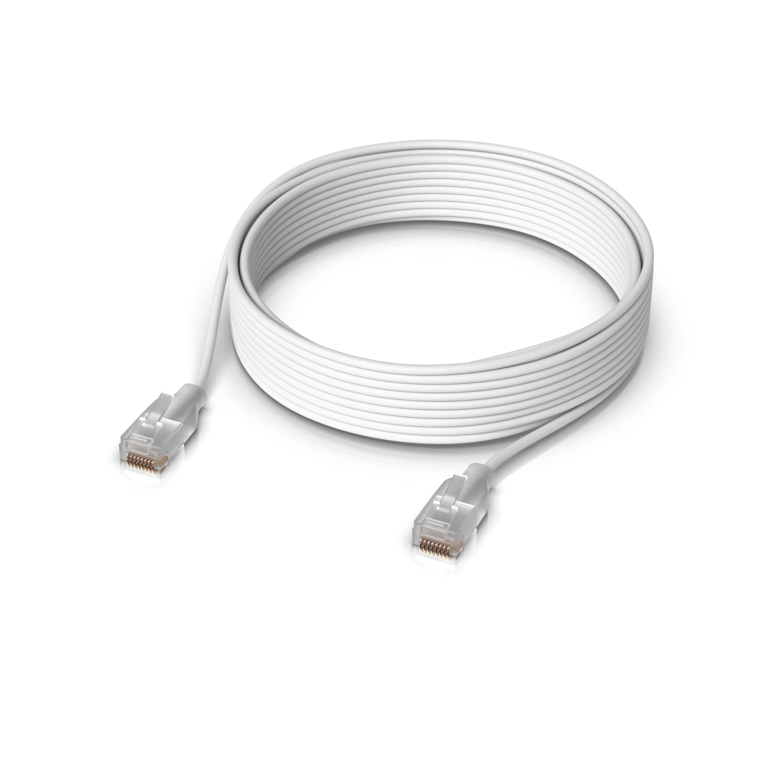 Ubiquiti UniFi Etherlighting Patch Cable 12m - Nano-Thin 10 GbE Ethernet Cable with Translucent RJ45, White