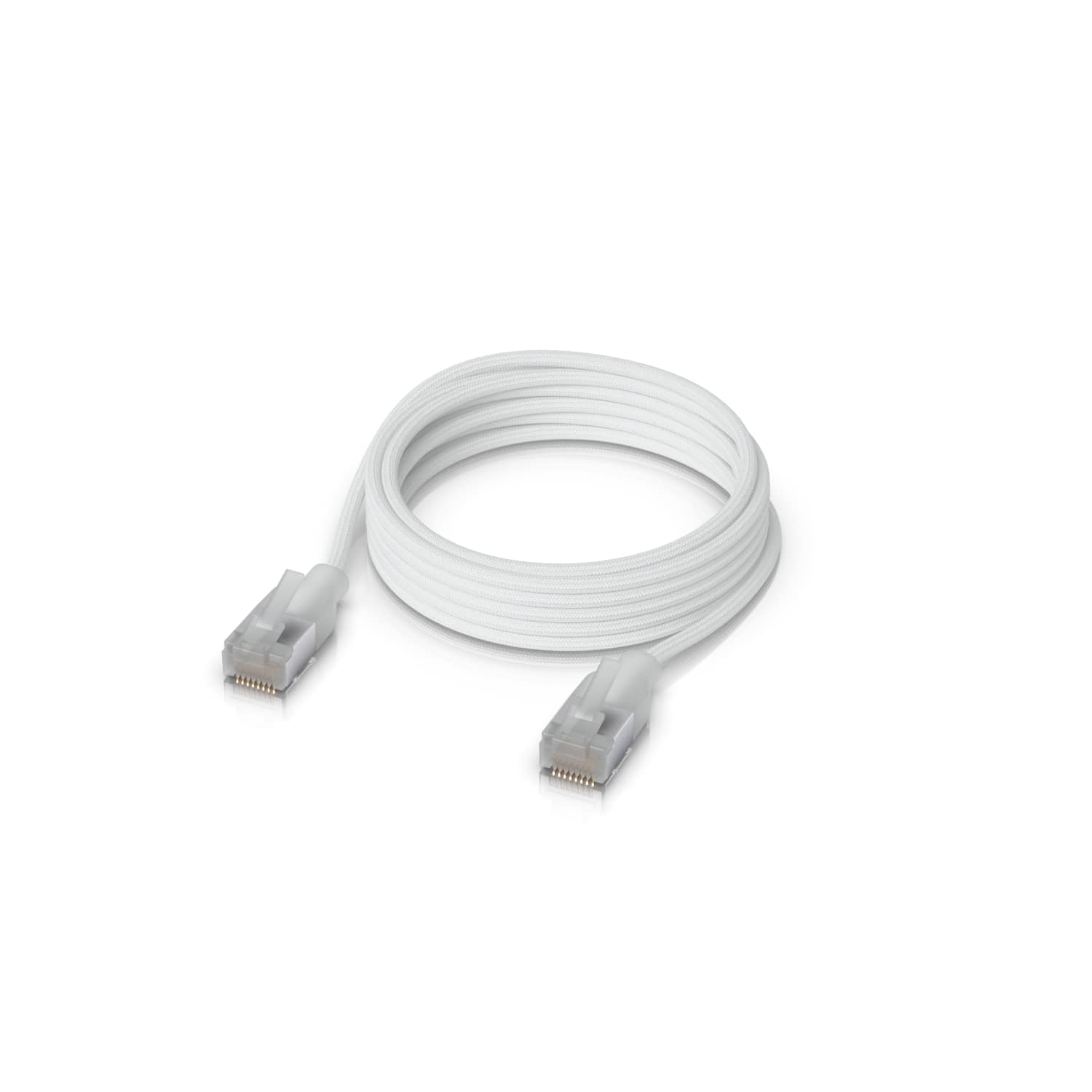 Ubiquiti UniFi Premium Patch Cable 5M White Ultra-Thin Braided Cat6A RJ45 Cable Optimized for 10 GbE Networking