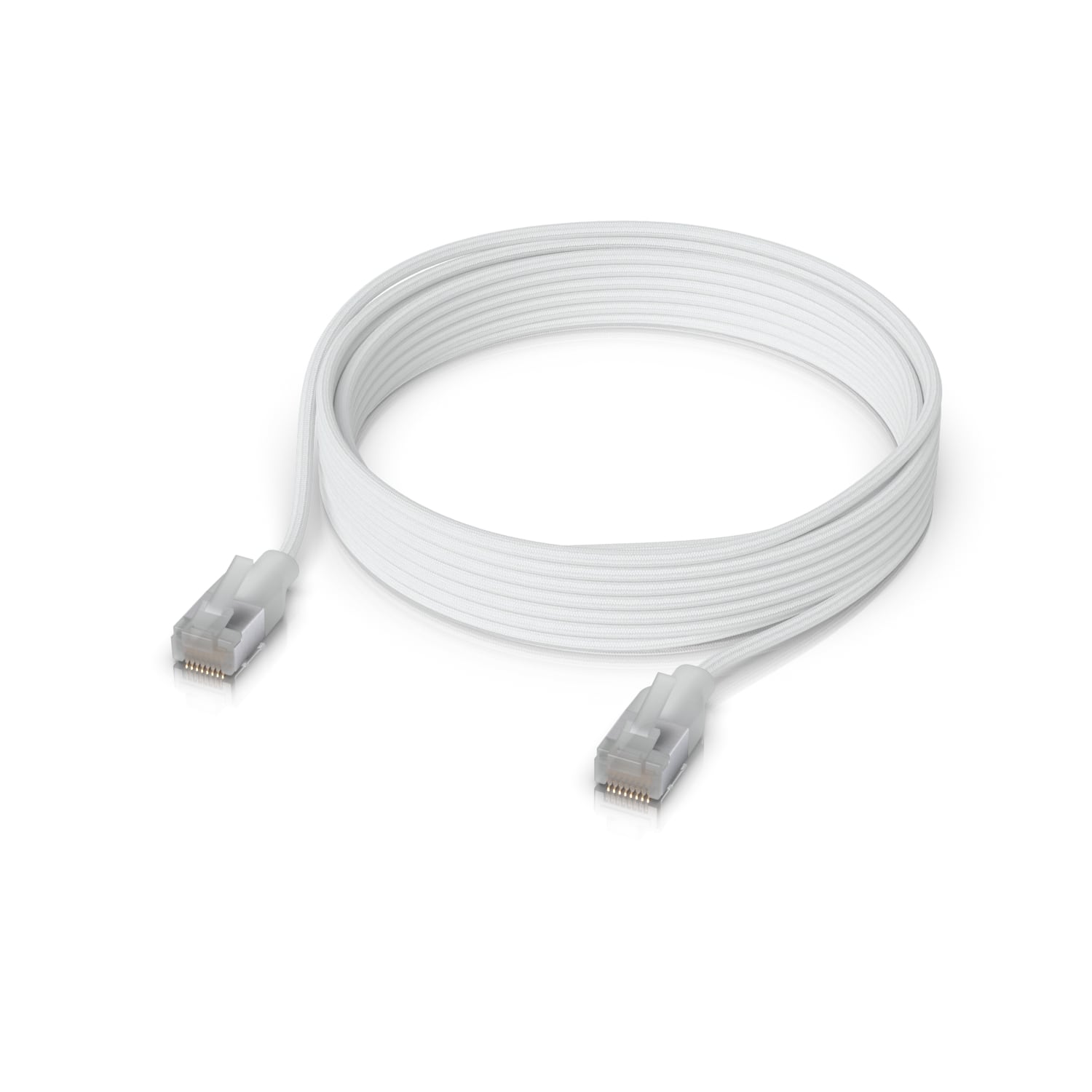 Ubiquiti UniFi Premium Patch Cable 8M White Ultra-Thin Braided Cat6A 10 GbE RJ45 EL Cable