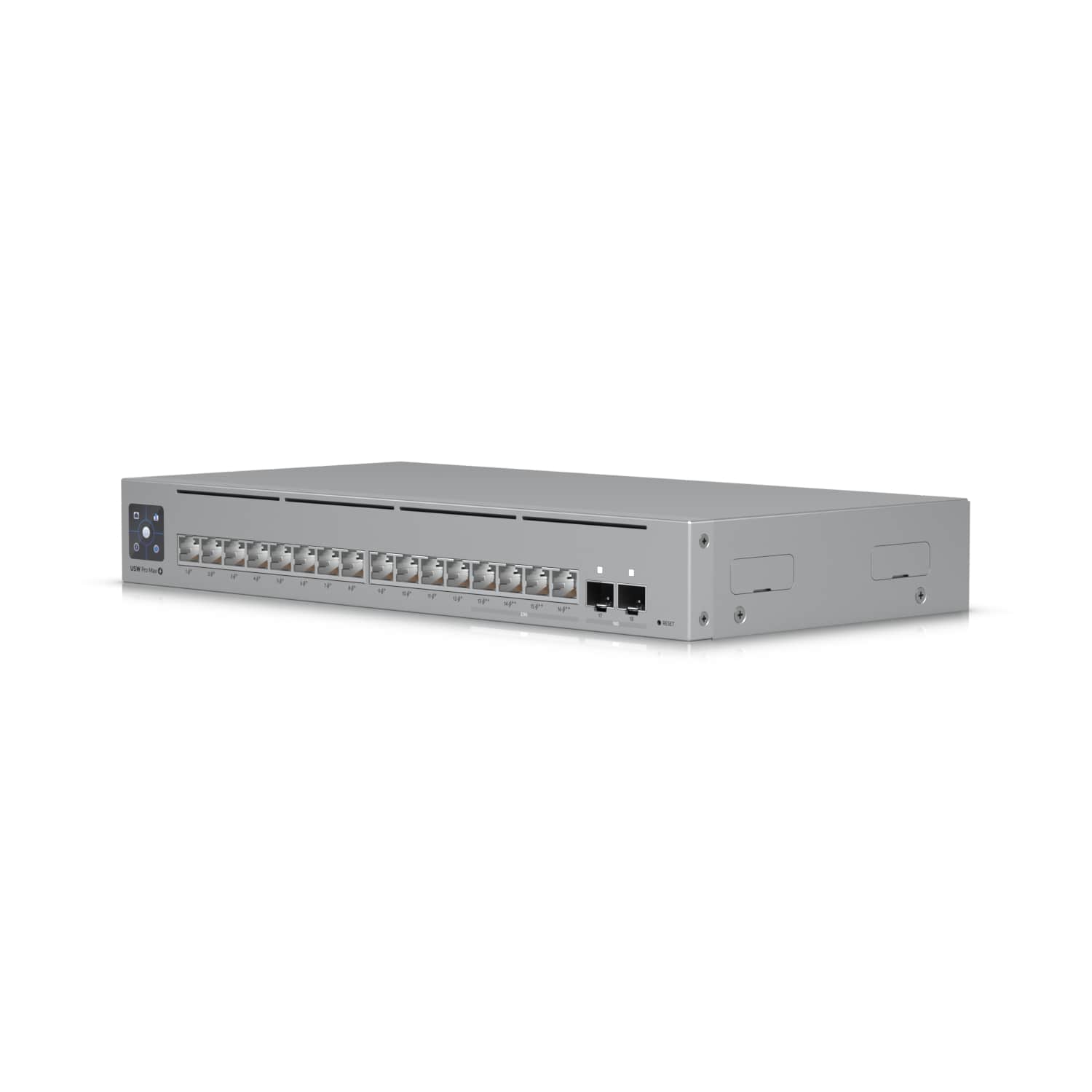Ubiquiti UniFi Pro Max 16 PoE Switch - 16-Port Layer 3 Managed, 4x 2.5 GbE PoE++ & 12x GbE PoE+ Ports, 2x 10G SFP+, 180W PoE Budget, Fanless Cooling