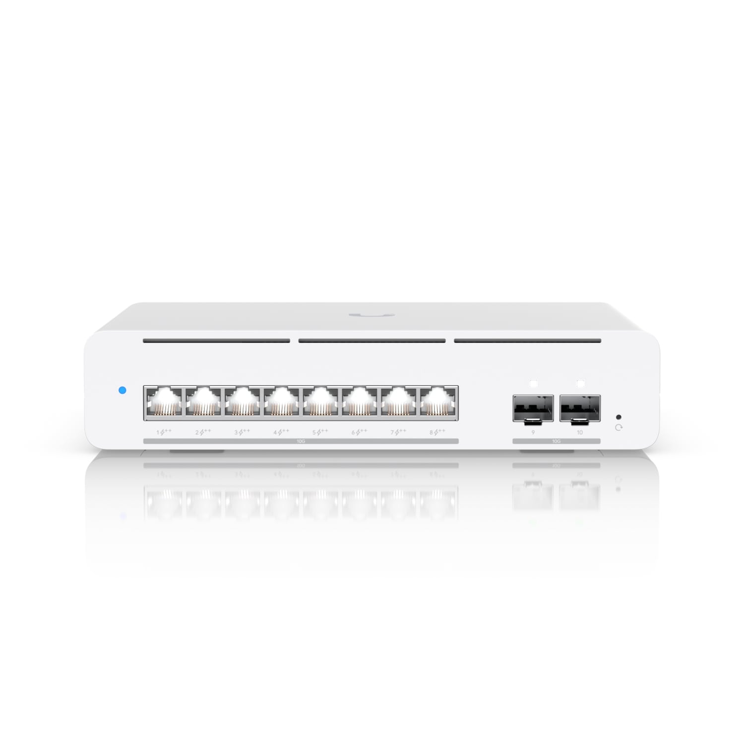 Ubiquiti UniFi Pro XG 8 PoE Layer 3 8-Port 10 GbE PoE++ Switch with 2x 10G SFP+, 155W PoE Budget, Desktop & Wall Mountable