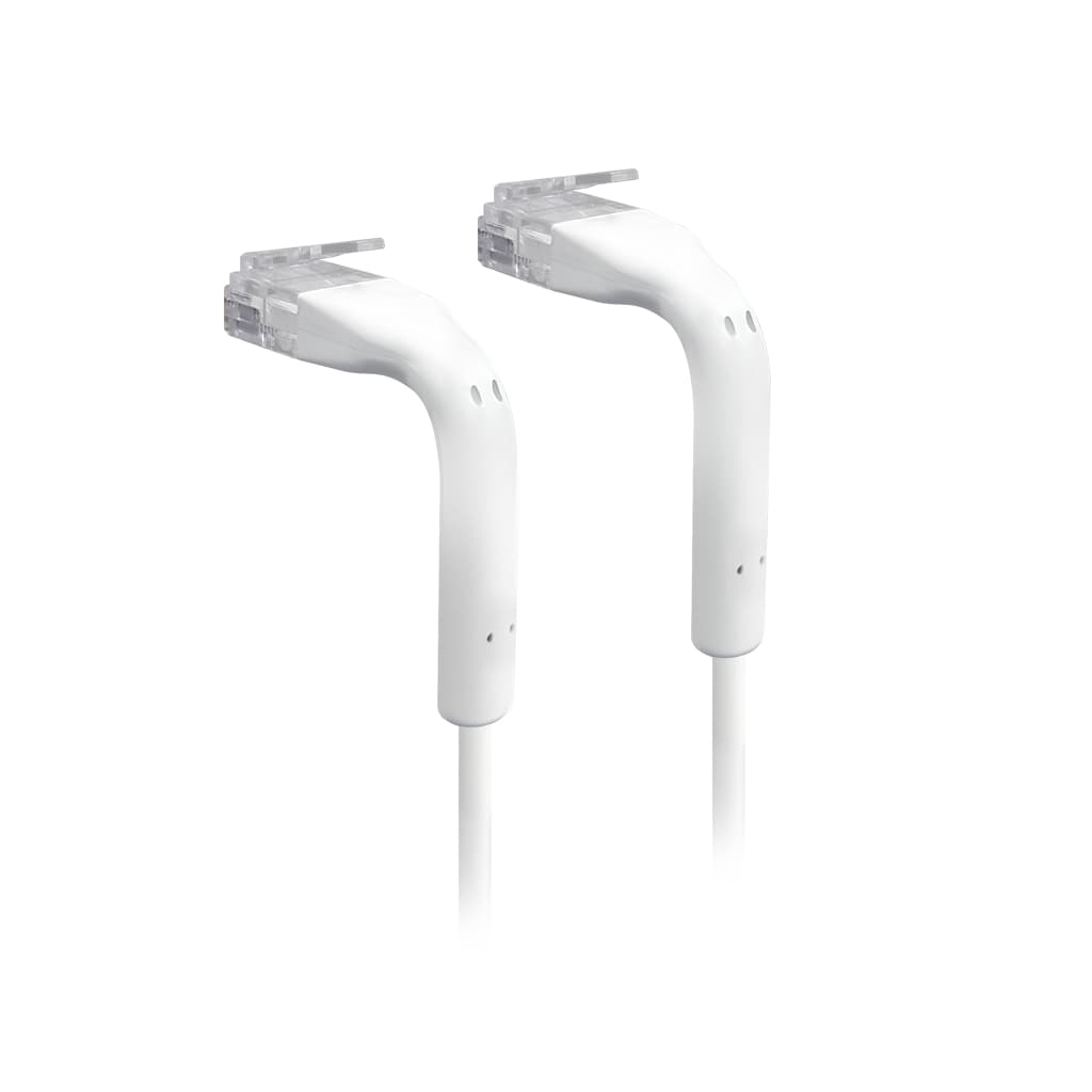 Ubiquiti UniFi Ultra-Thin 0.3m Ethernet Patch Cable White with Bendable RJ45 Boots and GbE Support