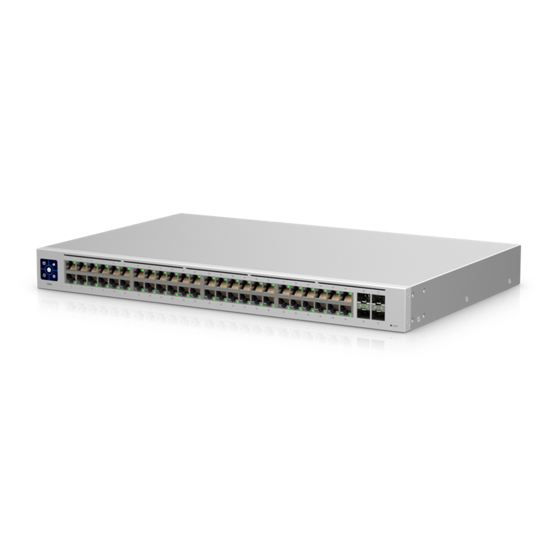 Ubiquiti UniFi USW-48 48-Port Managed Gigabit Layer 2 Switch with 4 SFP Uplink Ports & 1.3" Touchscreen Display