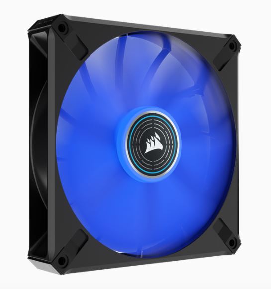 Corsair ML140 LED ELITE Blue 140mm Magnetic Levitation PWM Fan with AirGuide - High Static Pressure, Quiet Cooling