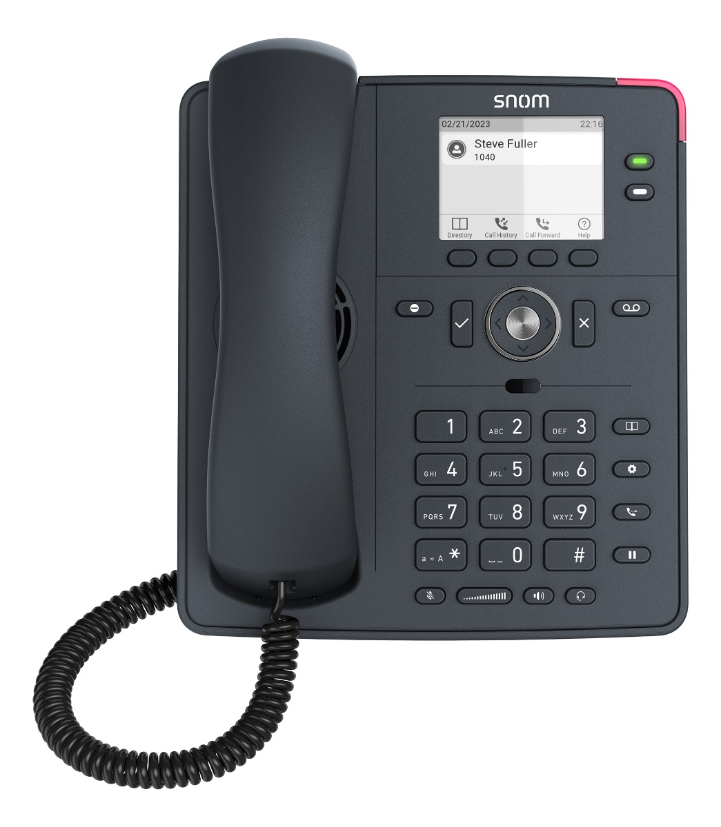 Snom D140 IP Desk Telephone with PoE, HD Audio, 2 SIP Identities, Slate Gray, Low Power Consumption