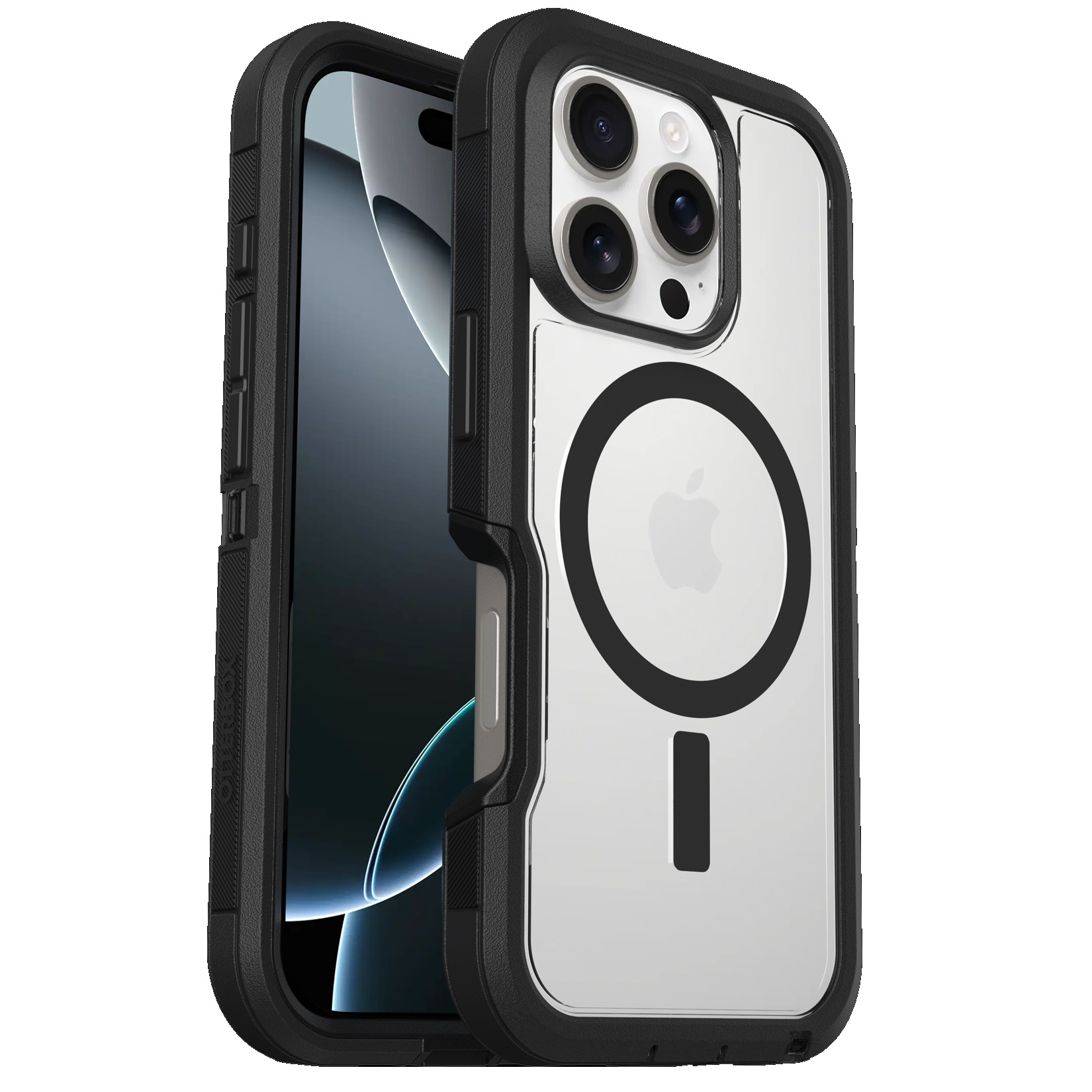 OtterBox Defender XT MagSafe Case for iPhone 16 Pro (6.3') Clear/Black - Military Grade Drop+ Protection, Dual-Layer, 7 Years Warranty
