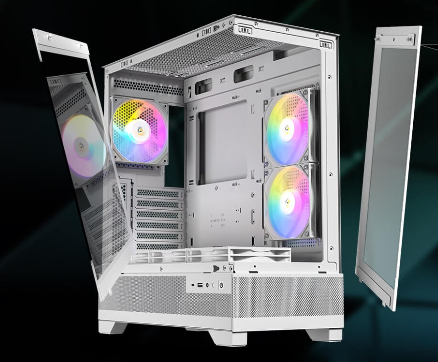 Antec CX700 ARGB White Mid-Tower Gaming Case with 3x 120mm ARGB PWM Fans, USB Type-C 3.2 Gen 2, Tool-Free Panels & Vertical Cooling Design