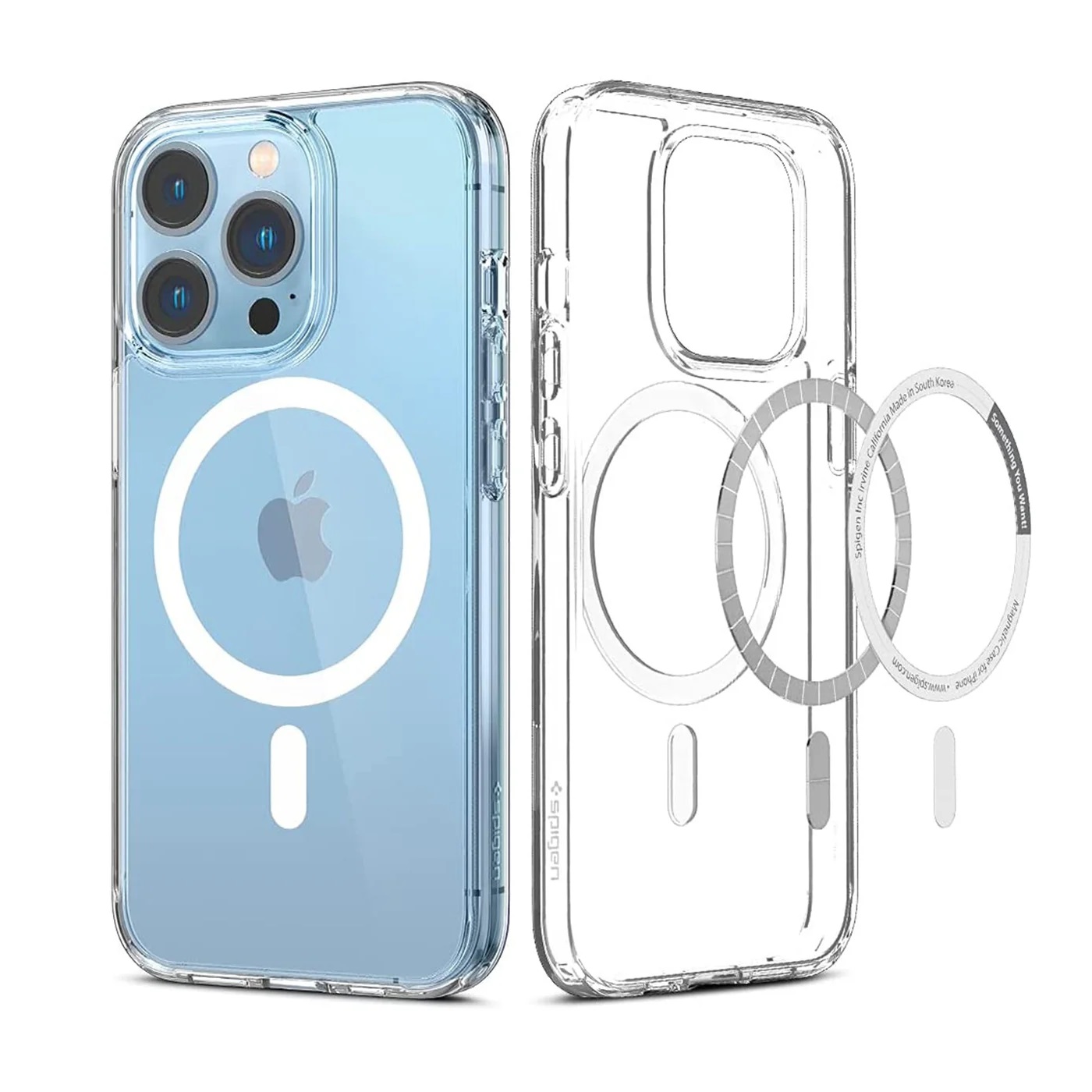 USP Clear Case for Apple iPhone 8 Plus & 7 Plus with MagSafe - Crystal Clear, 360° Rotating Magnetic Ring, Shockproof, Scratch Resistant, Lightweight