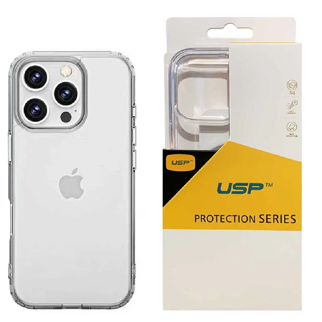 USP Clear Rock Shockproof Case for Apple iPhone 16 Pro Max 6.9" - Ultra-Thin, Lightweight, MagSafe Compatible Protective Cover