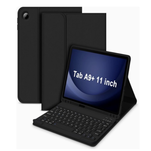 USP Keyboard Case Cover for Samsung Galaxy Tab A11+ / A9+ 11" – Ultra-Slim PU Leather, Detachable Bluetooth Keyboard, Auto Wake/Sleep
