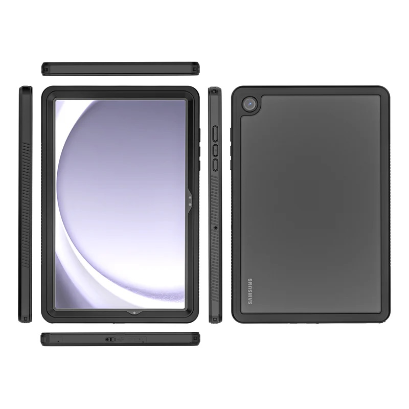 USP Samsung Galaxy Tab A9+ Waterproof Case Clear - IP68 Rated, 360° Rotation, Dustproof, Snowproof, Shockproof, Durable Travel Protection