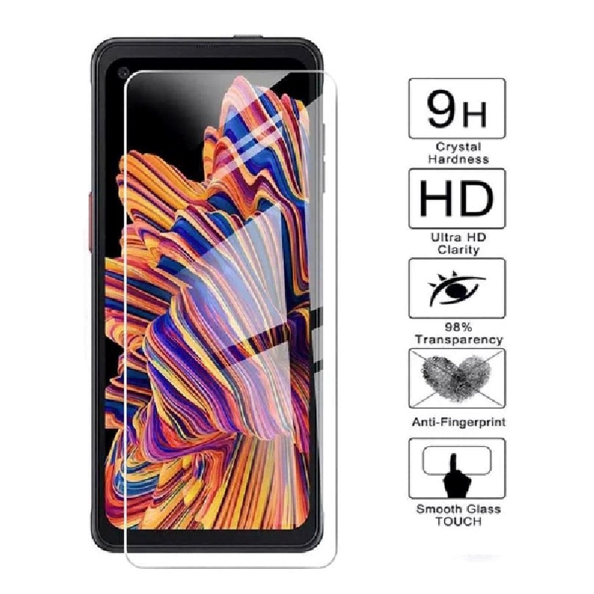 USP Samsung Galaxy XCover7 Tempered Glass Screen Protector - 9H Hardness, Ultra-Clear, Anti-Fingerprint, High Sensitivity, Full Coverage