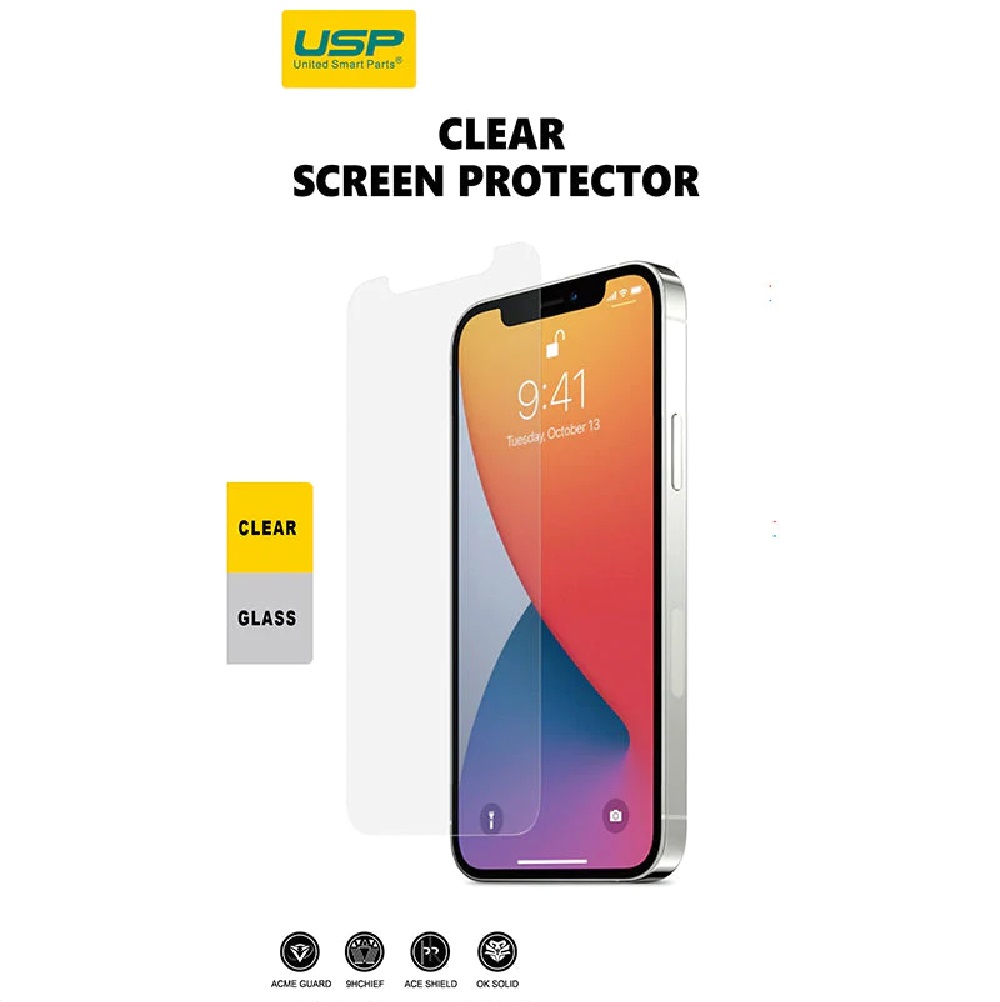 USP Tempered Glass Screen Protector for Apple iPhone 14 Pro Max - Full Coverage, 9H Hardness, Anti-Fingerprint, Bubble-Free Installation, Original Touch Feel
