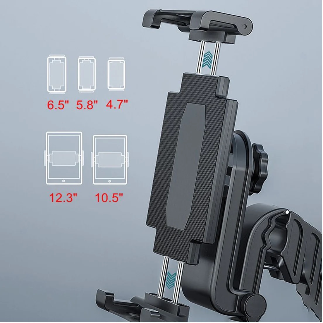 USP Universal In-Car Tablet Mount for 7-11.9 inch Tablets - 360° Rotation, Adjustable Suction Dash Windscreen Holder - Black