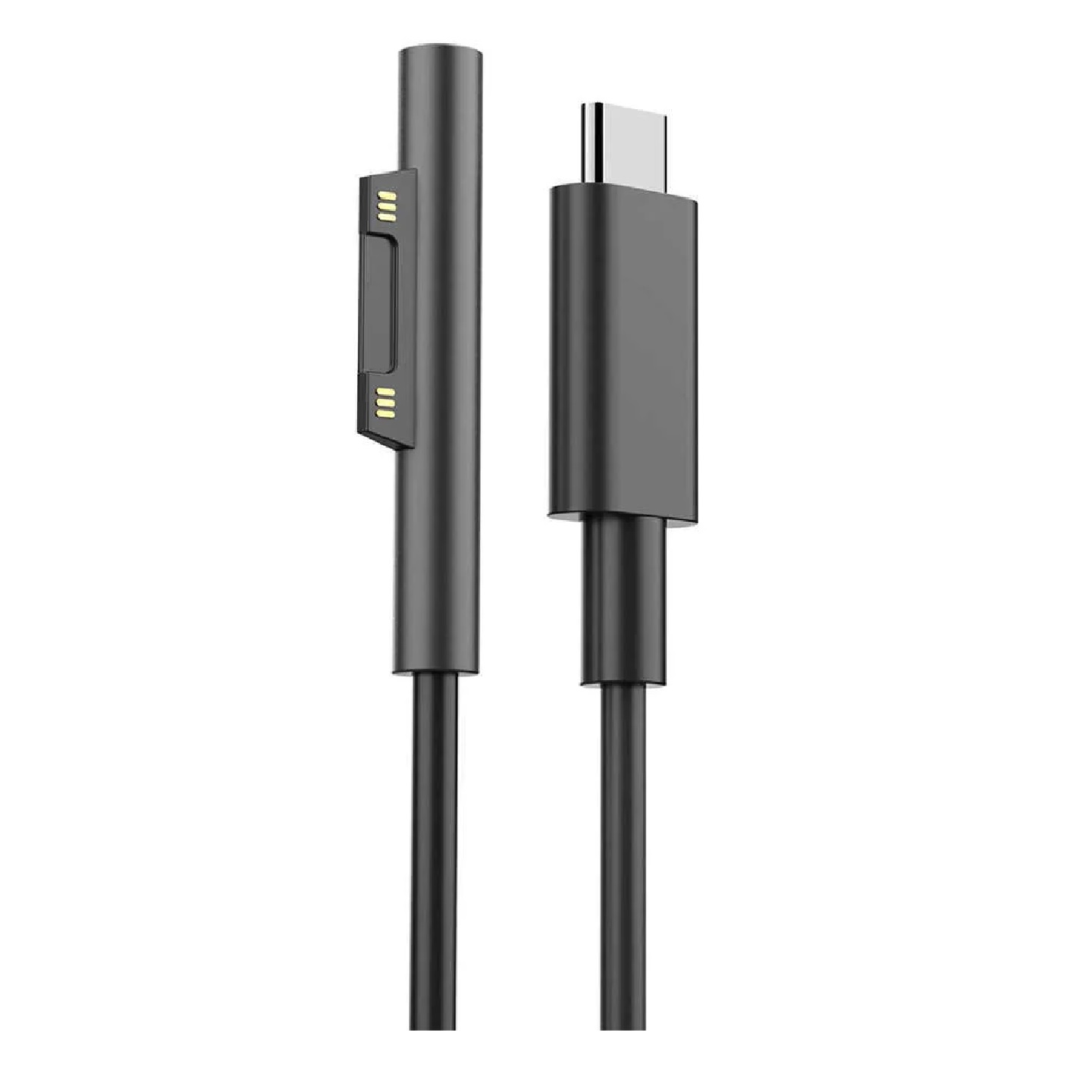 USP USB-C to Microsoft Surface Laptop Charging Cable 1.5M Black - Magnetic 6-Pin Connector, USB-PD 15V/3A Compatible with Surface Pro, Go, Book, Laptop