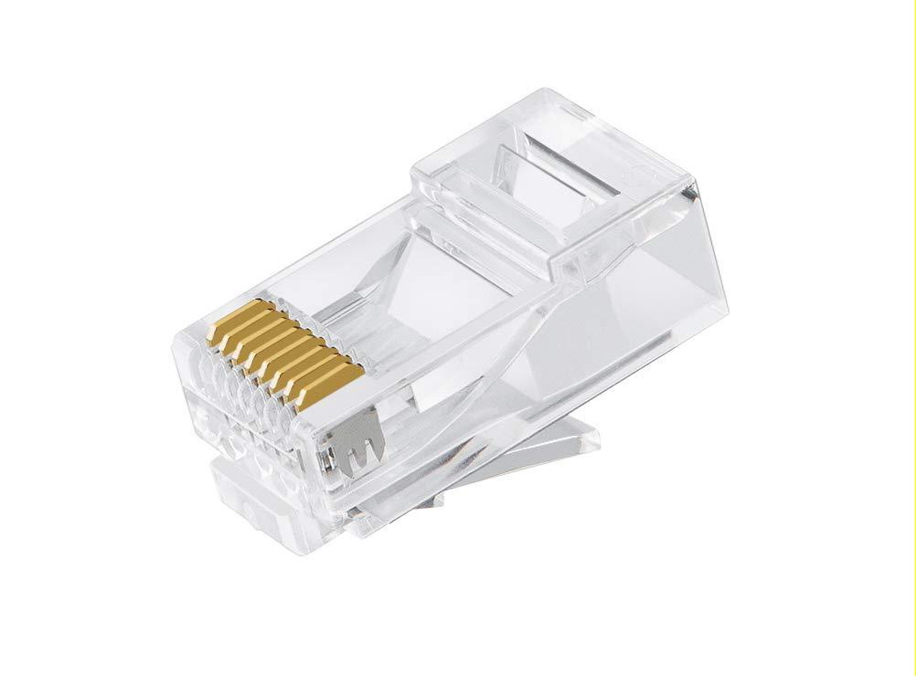 Astrotek CAT6 UTP RJ45 Connector 8P8C Network Plug 3-Prong Blade 3U Gold Plating (50pcs Pack)