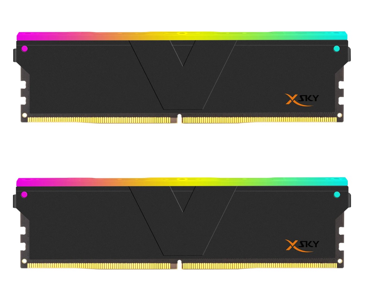V-Color Manta XSky RGB 32GB (2x16GB) DDR5 6000MHz U-DIMM Gaming Memory Kit with RGB Lighting & Heatsink