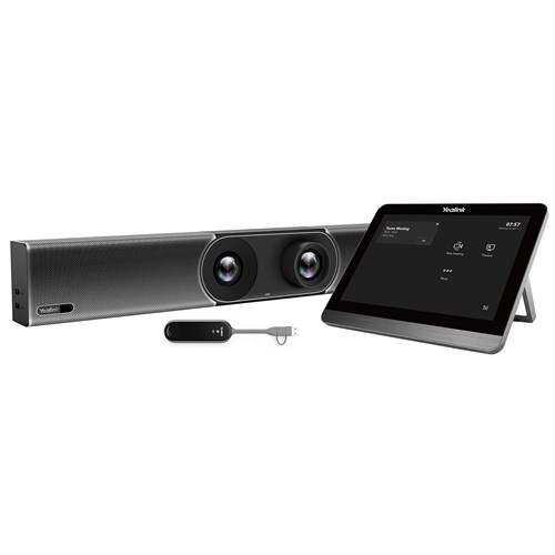 Yealink MeetingBar A30-025 All-in-One Video Collaboration Bar for Medium Rooms with 8MP Dual Cameras, 8-MEMS Mic Array, CTP18 Touch Panel & WPP30 Wireless Sharing