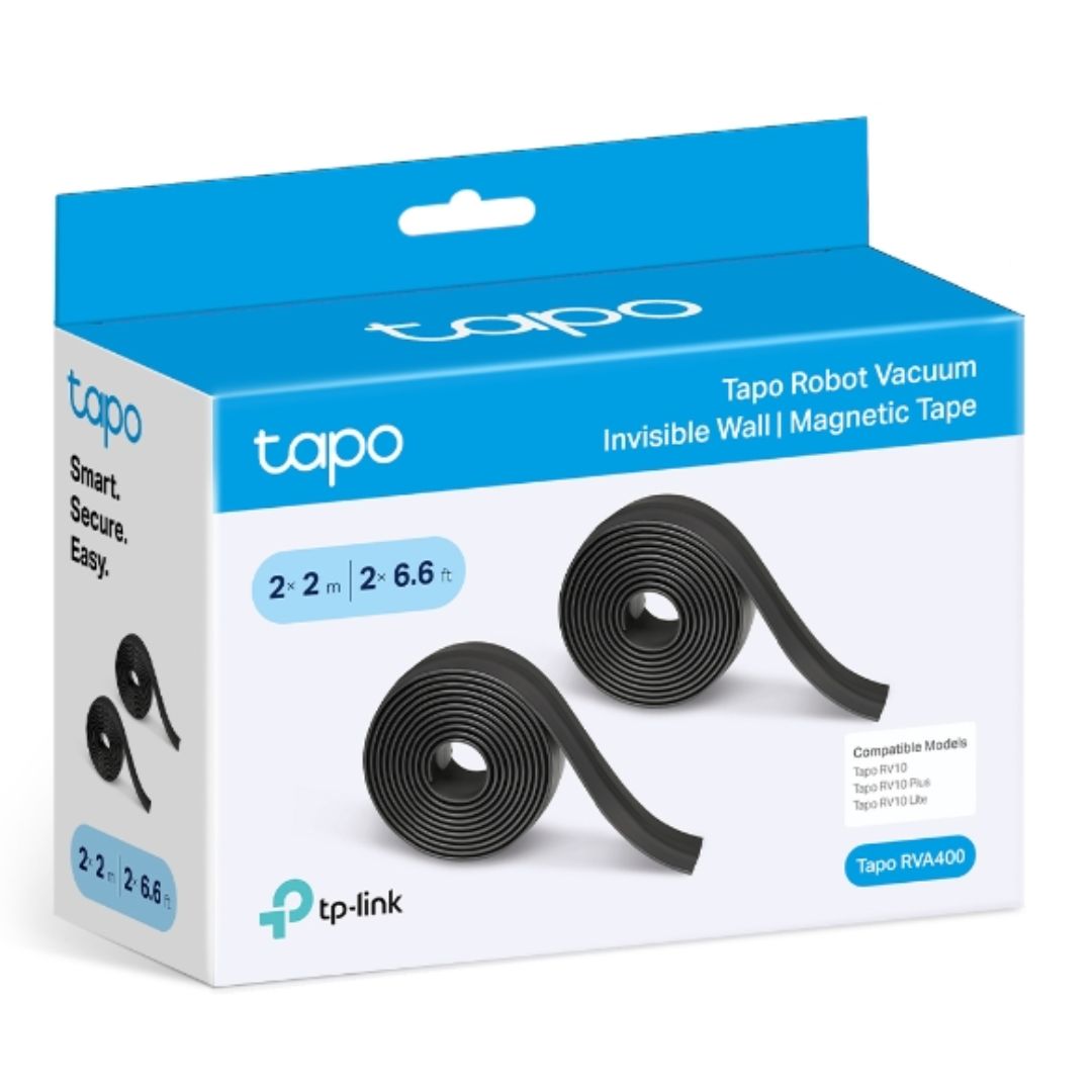 TP-Link Tapo RVA400 Magnetic Boundary Strip for Robot Vacuum - Compatible with Tapo RV10 Series, 2x 2m Tape with 3M Adhesive