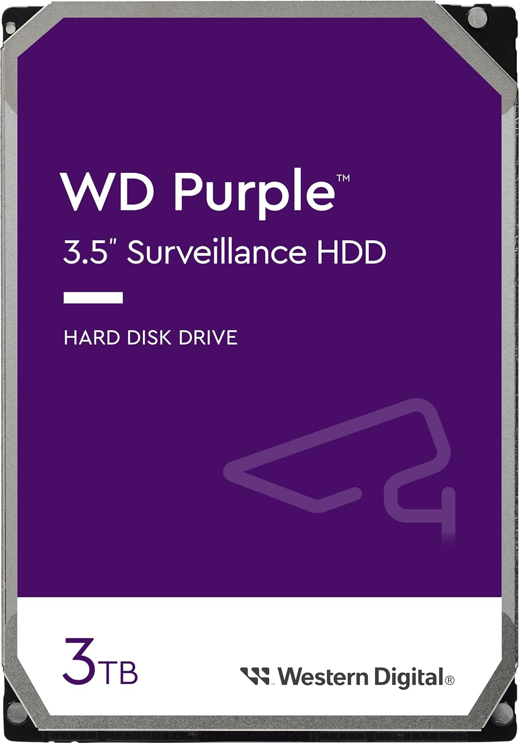 Western Digital WD Purple 3TB 3.5-inch SATA Surveillance HDD with 256MB Cache & 3-Year Limited Warranty - Optimized for 24/7 Video Security Storage